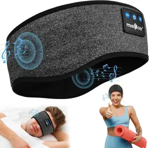 MUSICOZY Schlafkopfhörer Bluetooth, Schlaf Kopfhörer Stirnband Schlaf-Ohrhörer Headband Kabellos Sportskopfhörer 16+STD Bequemes Musik Stirnband zum Schlafen für Sport Training Joggen Yoga Reisen