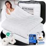 2-in-1 Gewichtsdecke 155x220 cm 7kg Zusammenknöpfen von Schwerer Decke + Sommerdecke durch Druckknöpfe - 100% Oeko-Tex Zertifiziert - Heavy Weighted Blanket - Schwere Decke zum Schlafen