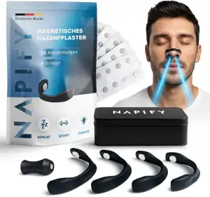 Nasenpflaster Magnet (32 Tage) – Nasenpflaster Magnetisch gegen Schnarchen – Sta