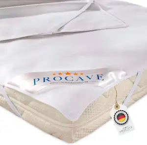 PROCAVE Molton-Matratzenschoner in weiß, Matratzen-Auflage aus 100% Baumwolle, h
