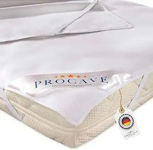 PROCAVE Molton-Matratzenschoner in weiß, Matratzen-Auflage aus 100% Baumwolle, h