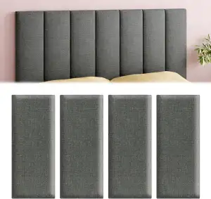 Wandpaneele Gepolsterte, 4 Stück 40x20cm Polsterplatte Selbstklebend,Deko-Wandpa