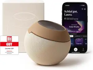 Loume® Einschlafhilfe mit rotem Einschlaflicht | Atemtechnik & geführte Meditati