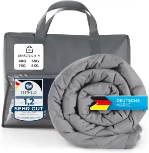 Blumtal Gewichtsdecke 135x200 cm - Oeko-TEX zert. Entspannungsdecke 100% Baumwol