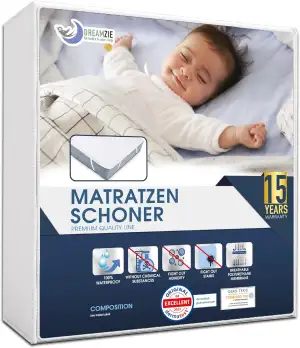 Dreamzie Matratzenschoner 70x140 Baby wasserdichte Matratzenauflage und Oeko-TEX
