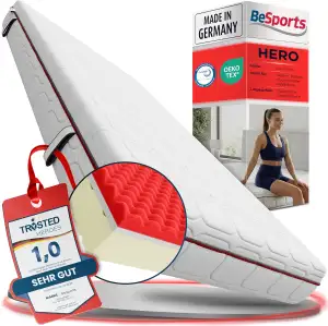 Hero 7-Zonen ergonomische Kaltschaummatratze 100x200 | Getestet mit Note 1,0 | 2