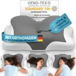 Glückstoff® Ergonomisches Kissen [Innovationspreis für Ergonomie nominiert] Kopfkissen aus Memory...