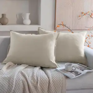 CHUFFED Kissenbezug 40x80 2er Set 100% Stonewashed Leinen Kissenbezüge Bettwäsch