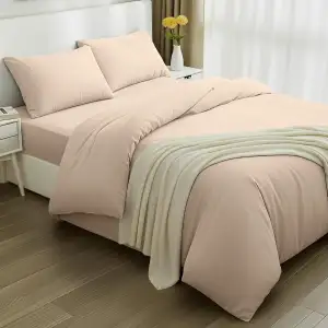 Utopia Bedding 4teilig Bettwäsche-Set - Weiches gebürstetes Mikrofaser-Gewebe - Bettbezug (200x20...