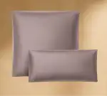 Satin Kissenbezug 30x50 Lila Nackenkissen Bezug (2er Set) 100% Bio Baumwolle (Mako Satin), Kopfki...