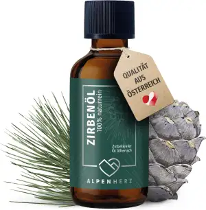 Alpenherz Zirbenöl 50 ml - 100% naturrein, ätherisches Zirbelkieferöl aus Österr