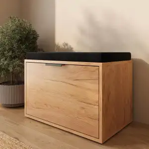 Planetmöbel Elyo Schuhbank mit Sitzfläche, Sitzbank mit Stauraum, Schuhschrank m