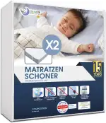Dreamzie Matratzenschoner 70x140 Baby Wasserdicht (2er-Set) Oeko-TEX Zertifiziert - Nässeschutz Atmungsaktive