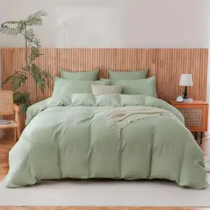 Musselin Bettwäsche 135x200 aus Baumwolle – 4 Teiliges Set, Atmungsaktive Sommer