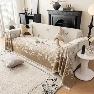 DeepDream Sofa Überzug 1/2/3/4 Sitzer, Chenille Sofaüberwurf Waschbar L Form Sek