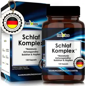 EINFÜHRUNGSANGEBOT* Schlaf Komplex - 120 Kapseln - mit Melatonin, GABA, Baldrian