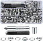 120 Sätze Ösen Werkzeug Set, Ösen Scheiben Ösenzange Kit, 10 mm Metall Tülle Ösen Grommets Setzwe...
