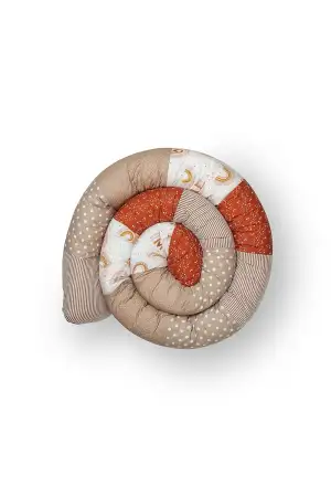 ULLENBOOM ® Baby Kuschelschlange 300x13 cm Regenbogen (Made in EU) - Kuschelschnecke in vielen Farben und Größen, Bezug: 100% OEKO-TEX Baumwolle, Nackenrolle