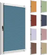NIBLO Wabenplissee nach Maß ohne Bohren Faltrollo für Fenster ohne Bohren Doppel Jalousie Thermo Blickdicht Rollo Klemmträger Klemmhalter (mit Klemmträger, Breite 22-120cm, Höhe 25-130 cm)