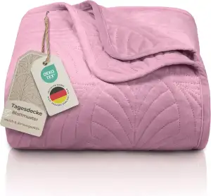 Gräfenstayn Premium Tagesdecke 200x220 cm – Bettüberwurf mit Nahtloser Steppung 