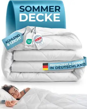 Glückstoff® Sommerdecke 135x200cm [Zertifiziert IN Deutschland] - Sommer Bettdec
