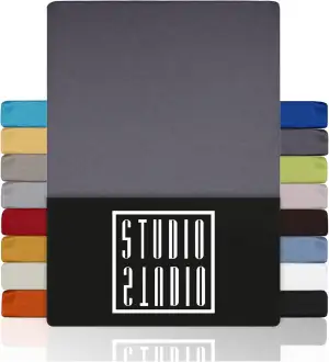 STUDIO Basic Spannbettlaken 200x220cm – Jersey-Spannbetttuch aus 100 % gekämmter