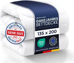 Gentle North Bettdecke 135x200 als Schlafdecke - Ganzjahresdecke für Allergiker 