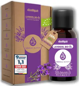 Lavendelöl 30 ml – [100% Naturrein] Bio öl Zertifiziertes Lebensmittel – Ätheris