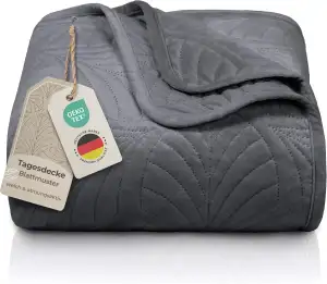 Gräfenstayn Premium Tagesdecke 170x210 cm – Bettüberwurf mit Nahtloser Steppung 