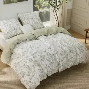 BEDSURE Bettwäsche 135x200 4teilig Baumwolle - Bettwäsche-Sets 2er Set Bettbezug