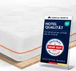 Hochwertiger Topper 90x200cm 7cm hoch - H2/H3 Matratzentopper mit weicher Gel-Memory- und stützender Komfortschicht - Ökotex 100 Zertifiziert - Bezug atmungsaktiv & waschbar