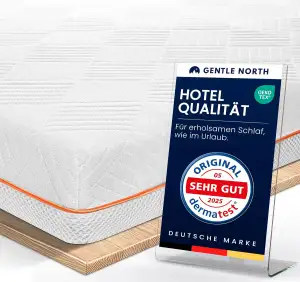 Hochwertiger Topper 90x200cm 7cm hoch - H2/H3 Matratzentopper mit weicher Gel-Me