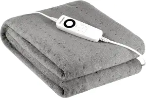 Steinborg Elektrische Heizdecke mit Abschaltautomatik | 150 x 80 cm | 6h Timer | bei 30° waschbar | 6 Temperaturstufen | Fernbedienung | Wärmedecke | Wärmeunterbett | Wärme Decke