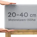 Wolkenfeld Spannbettlaken 140x200cm – 160x220cm – Premium Jersey Baumwolle mit 5% Lycra – Faltenf...