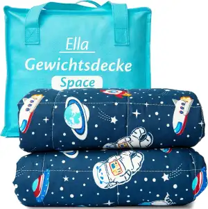 Ella Gewichtsdecke Kinder 2,4 kg 90x120 cm – Therapiedecke, für Stressabbau & An