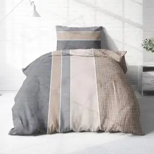 Träumschön Biber Bettwäsche Set 2tlg 155x220 cm + 80x80 cm – Flauschige Bettwäsc